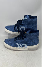 Load image into Gallery viewer, Royalty Womens Blue White Round Toe High Top Lace-Up Sneaker Shoes Size 7