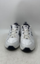 Load image into Gallery viewer, New Balance Mens 608 V5 MX608WN5 White Navy Blue Lace-Up Sneakers Shoes Size 9 D