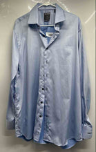 Load image into Gallery viewer, Proper Shirtings Mens Light Blue Cotton Long Sleeve Dress Shirt Size 17.5 34-35