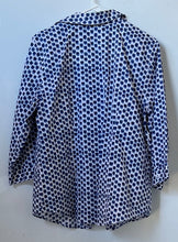 Load image into Gallery viewer, Chico's Womens White Blue Printed Collared 3/4 Sleeve Blouse Top Size 2