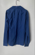 Load image into Gallery viewer, Kenneth Cole Reaction Mens Blue Plaid Slim Fit Non-Iron Dress Shirt Size M