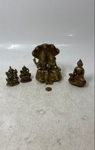 Load image into Gallery viewer, Lot Of 4 Pcs Brass-Toned Home Decorative Hindu & Buddhism Collectibles Figurine