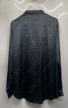 Load image into Gallery viewer, Guess Womens Black Logo Print Long Sleeve Collared Button-Up Shirt Size XL