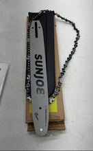 Load image into Gallery viewer, Sun Joe SWJ599E Small Green 14" Cutting Bar 9-Amp Electric Chainsaw Not Tested
