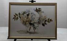 Load image into Gallery viewer, Framed Soft Watercolor Wall Art Print Of Botanical White Hydrangea Flower