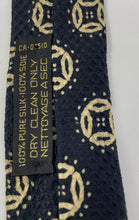 Load image into Gallery viewer, Giorgio Armani Mens Black Beige Keeper Loop Adjustable Pointed Tie