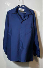 Load image into Gallery viewer, Bugatchi Uomo Mens Blue Long Sleeve Spread Collar Button-Up Shirt Size Large