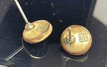 Load image into Gallery viewer, Authentic Givenchy Women's Gold Tone Green Crystal Earrings'