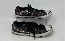 Load image into Gallery viewer, Converse Womens CT All Star Ox 557988C Black White Sequin Sneaker Shoes Size 7
