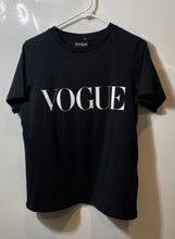Load image into Gallery viewer, Vogue Womens Black Cotton Crew Neck Short Sleeve Pullover T-Shirt Size XS