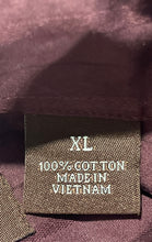 Load image into Gallery viewer, Perry Ellis Mens Burgundy Cotton Long Sleeve Collared Button-Up Shirt Size XL