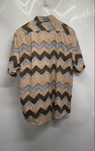 Load image into Gallery viewer, Banana Republic Mens Multicolor Chevron Slim-Fit Button-Up Shirt Size L