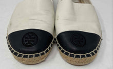 Load image into Gallery viewer, Authentic Tory Burch Womens Color-Block White Black Espadrille Flats Size 8.5M