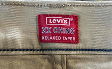 Load image into Gallery viewer, Levi's Mens XX Khaki Flat Front Pockets Relaxed Fit Tapered Chino Pants 40X32
