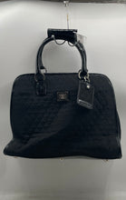 Load image into Gallery viewer, Liz Claiborne Womens Black Quilted Charm Inner Pockets Double Handle Tote Bag