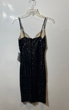 Load image into Gallery viewer, Express Womens Black Sleeveless Sequin Party Cocktail Mini Dress Sz 4 With Tags