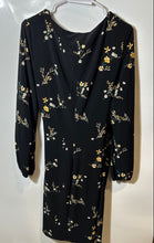 Load image into Gallery viewer, Lauren Ralph Lauren Womens Black Printed Long Sleeve Wrap Dress Size 12