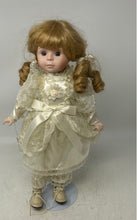 Load image into Gallery viewer, Thomeo Collection 52 Blonde Hair Blue Eyes Porcelain Doll With Cream Outfit