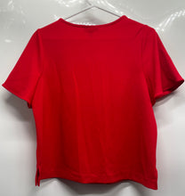 Load image into Gallery viewer, Alfani Womens Red Short Sleeve Henley Neck Blouse Top Size PM