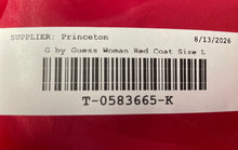 Load image into Gallery viewer, G By Guess Womens Red Long Sleeve Belted Full-Zip Trench Coat Size Large