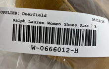 Load image into Gallery viewer, Authentic Ralph Lauren Womens Yellow Slip-On Ballet Flats 7B Interior Damaged