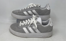 Load image into Gallery viewer, Adidas Womens Grand Court Alpha Gray White Suede Lace-Up Sneakers Shoes Size 8
