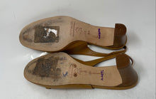Load image into Gallery viewer, Amalfi Womens Beige Leather Closed Toe Slip-On Slingback Heels Size 8 AA