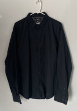 Load image into Gallery viewer, Beverly Hills Polo Club Mens Black Blue Printed Collared Button-Up Shirt Size XL