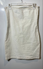 Load image into Gallery viewer, Zara Womens White Denim Sleeveless Strapless Side Zip Mini Dress Size M
