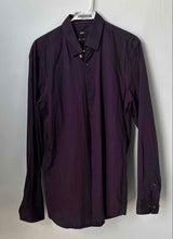 Load image into Gallery viewer, Hugo Boss Mens Purple Striped Print Long Sleeve Slim Fit Dress Shirt Size 16