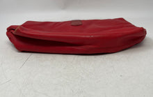 Load image into Gallery viewer, Crouch & Fitzgerald Womens Red Leather Zipper Inner Pockets Clutch Purse