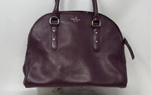 Load image into Gallery viewer, Kate Spade Womens Larchmont Reiley Dark Purple Pebbled Leather Satchel Purse