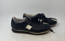 Load image into Gallery viewer, Reaction Mens Black White Leather Low Top Lace-Up Sneaker Shoes Size 11