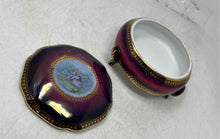 Load image into Gallery viewer, Multicolor Printed Round Shape Tri-Footed Vanity Jewelry Box With Lid