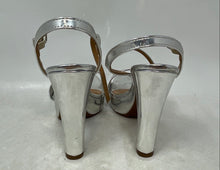 Load image into Gallery viewer, Vizzano Womens Silver Leather Block Heel Ankle Strap Platform Sandals Size 5