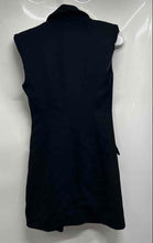 Load image into Gallery viewer, Zara Womens Black Sleeveless Notch Lapel Wrap Blazer Dress Size XS