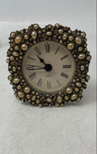 Load image into Gallery viewer, Set Of 2 Pcs Assorted Pearl Metal Body Mini Analog Quartz Desk Clocks Not Tested