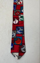 Load image into Gallery viewer, NFL Mens Multicolor Team Logo Helmet Print Silk Adjustable Pointed Tie
