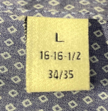 Load image into Gallery viewer, Lucky Brand Mens Blue Printed Long Sleeve Collared Dress Shirt Size Large
