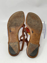 Load image into Gallery viewer, Authentic Moschino Womens Orange Flower Thong Sandals Size EUR 38.5 Damaged
