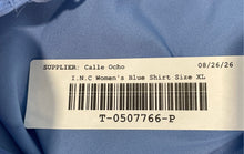 Load image into Gallery viewer, INC International Concepts Womens Blue Cold-Shoulder Sleeve Blouse Top Size XL