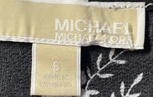 Load image into Gallery viewer, Michael Kors Womens Black White Floral Print Short Sleeve Wrap Dress Size Small