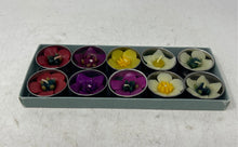 Load image into Gallery viewer, Hand Crafted Blossom Flower Scented Tealights Box Decorative Candles Set 10 Pack