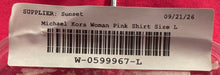 Load image into Gallery viewer, Michael Kors Womens Pink Short Sleeve 1/4 Zip V-Neck Blouse Top Size Large