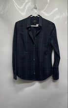 Load image into Gallery viewer, J.Crew Womens Navy Blue & Green Plaid Slim Fit Long Sleeve Button-Up Shirt Sz 2