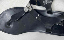 Load image into Gallery viewer, Michael Kors Womens Plate Jelly Black Open Toe Flat Thong Sandals Size 10 M
