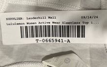Load image into Gallery viewer, Lululemon Womens White Orangetheory Sleeveless Activewear Tank Top Sz 6 With Tag