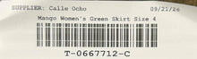 Load image into Gallery viewer, Mango Womens Green Wool Blend Flat Front Side Zip Short Mini Skirt Size 4