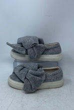 Load image into Gallery viewer, Joshua Sanders Womens Gray Suede Slip-On Bow Sneaker Shoes Size EUR 37
