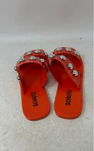 Load image into Gallery viewer, Schutz Womens Lizzie Orange Studded Open Toe Slip-On Slide Sandals Size 9